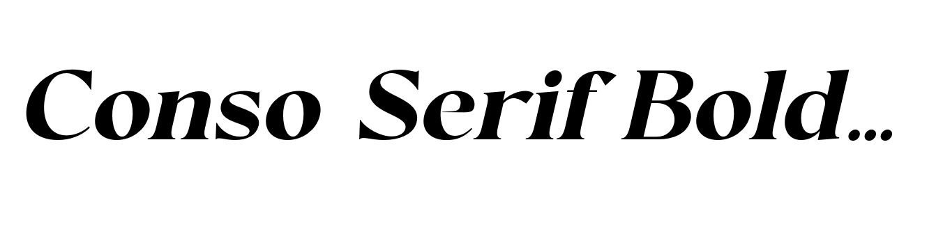 Conso Serif Bold Italic
