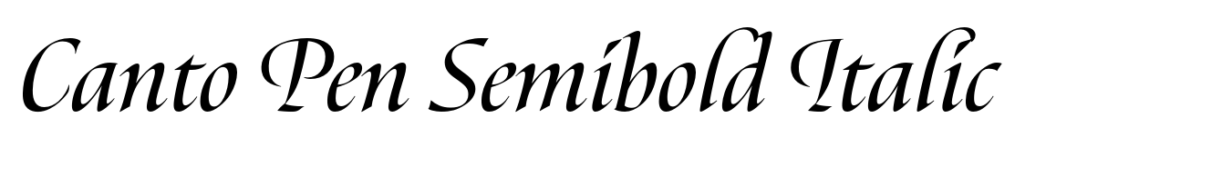 Canto Pen Semibold Italic
