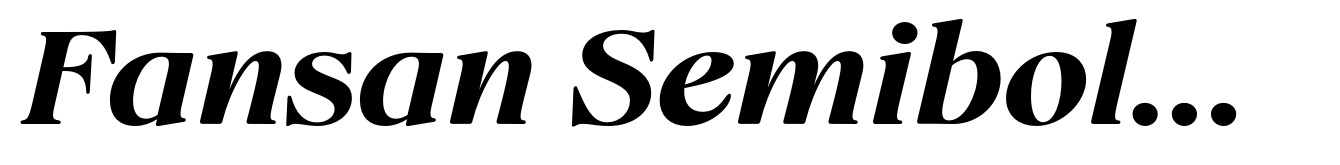 Fansan Semibold Italic
