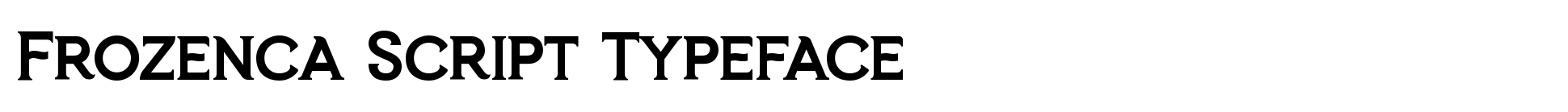Frozenca Script Typeface