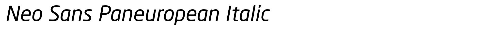 Neo Sans Paneuropean Italic image