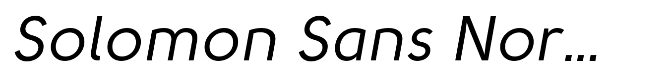 Solomon Sans Normal Italic