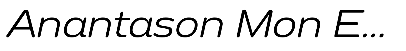 Anantason Mon Extra Expanded Light Italic