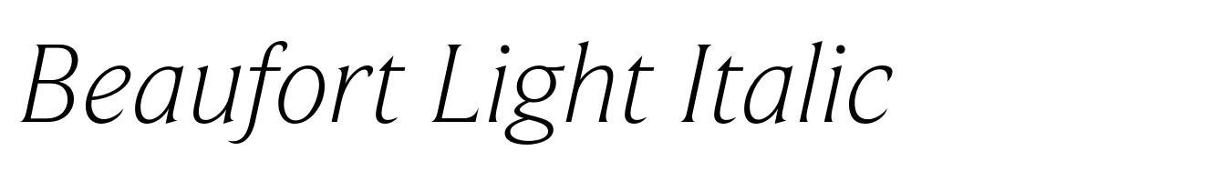 Beaufort Light Italic