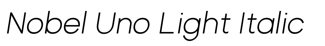 Nobel Uno Light Italic