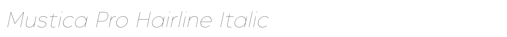 Mustica Pro Hairline Italic image