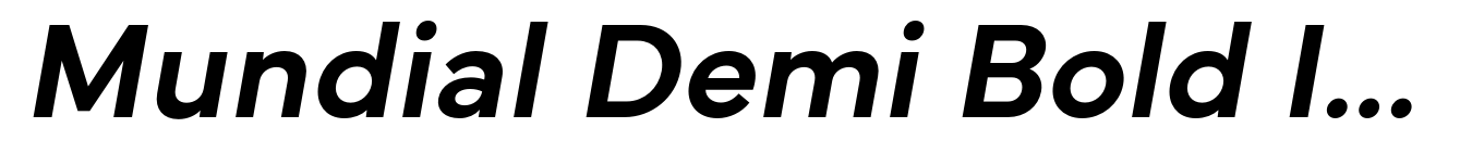 Mundial Demi Bold Italic