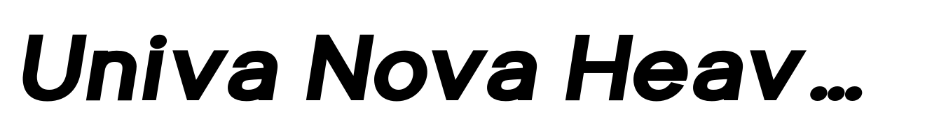 Univa Nova Heavy Italic