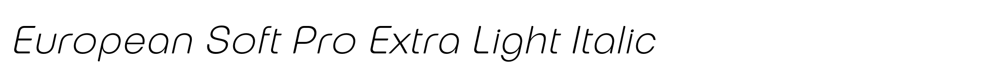 European Soft Pro Extra Light Italic image