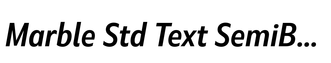 Marble Std Text SemiBold Italic