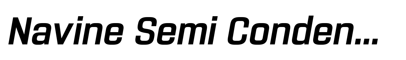Navine Semi Condensed Semi Bold Italic