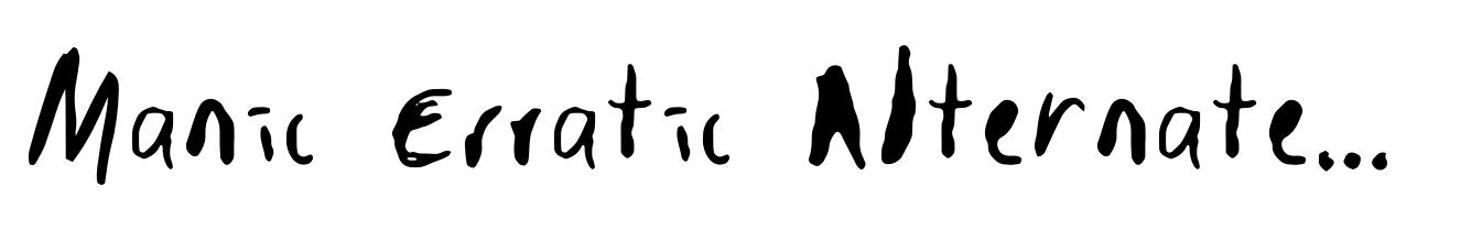 Manic Erratic Font | Webfont & Desktop | MyFonts