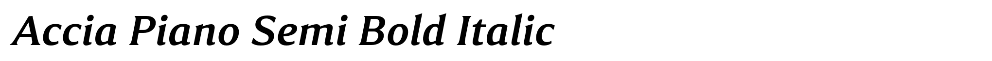 Accia Piano Semi Bold Italic image