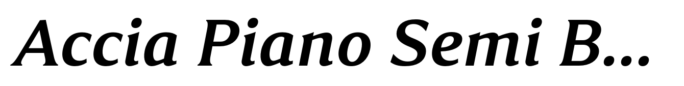 Accia Piano Semi Bold Italic