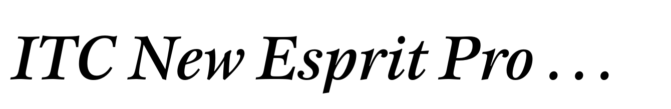 ITC New Esprit Pro Medium Italic