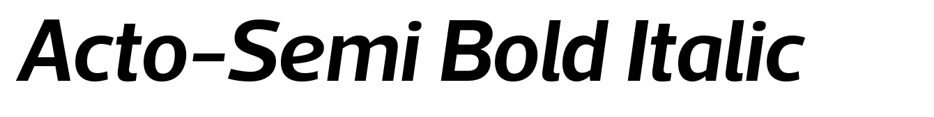 Acto-Semi Bold Italic