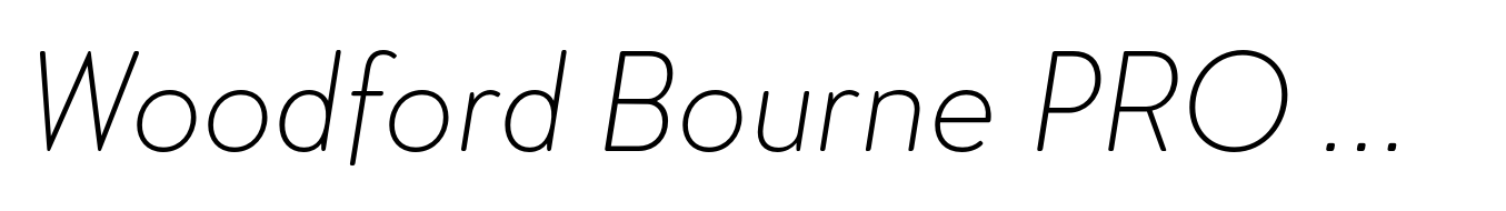 Woodford Bourne PRO Thin Italic
