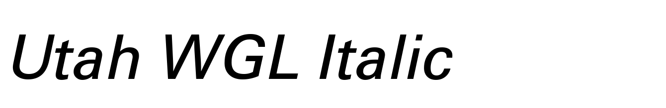 Utah WGL Italic