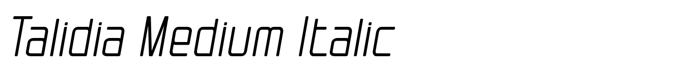 Talidia Medium Italic