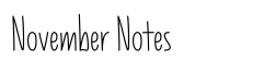 November Notes