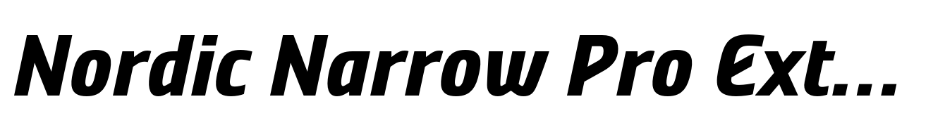 Nordic Narrow Pro ExtraBold Italic