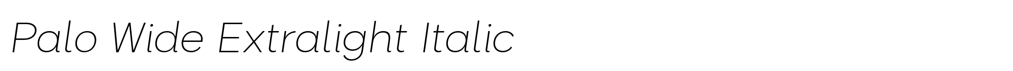 Palo Wide Extralight Italic image