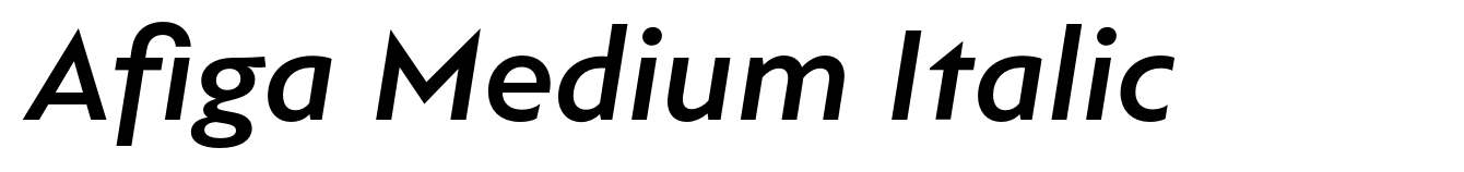 Afiga Medium Italic