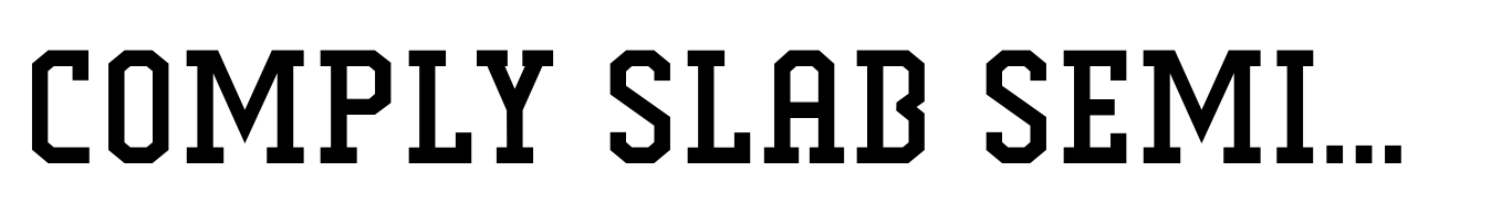 Comply Slab Semi-Bold
