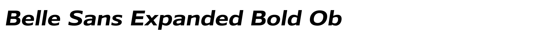 Belle Sans Expanded Bold Ob image