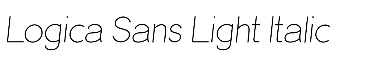 Logica Sans Light Italic