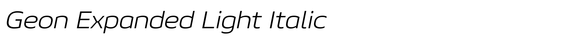 Geon Expanded Light Italic image