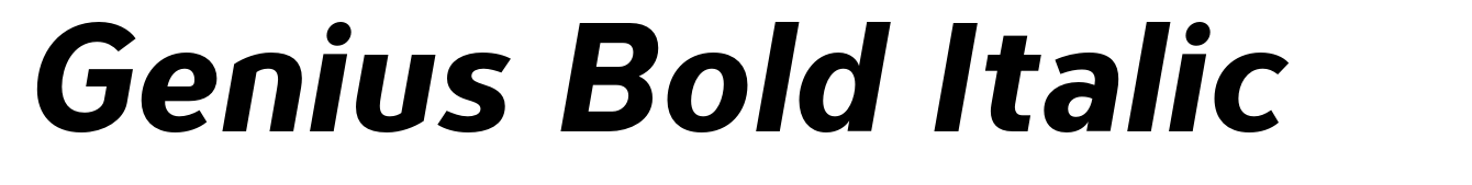 Genius Bold Italic