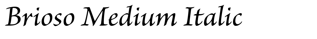 Brioso Medium Italic