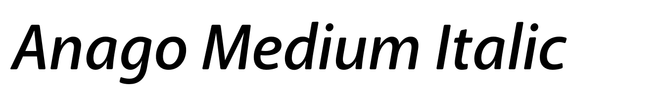 Anago Medium Italic