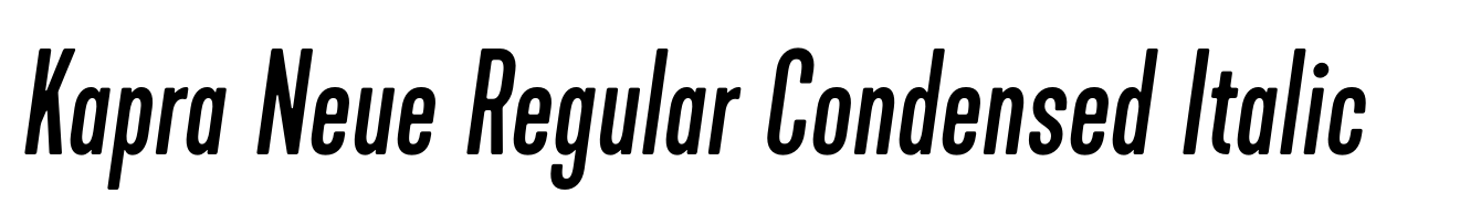 Kapra Neue Regular Condensed Italic