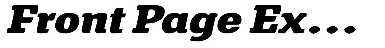 Front Page Expanded Italic