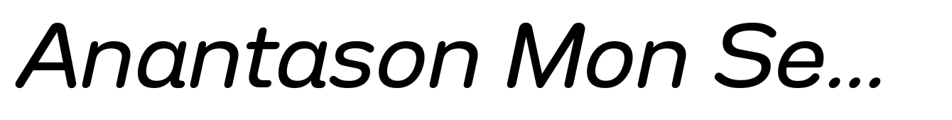 Anantason Mon Semi Expanded Italic