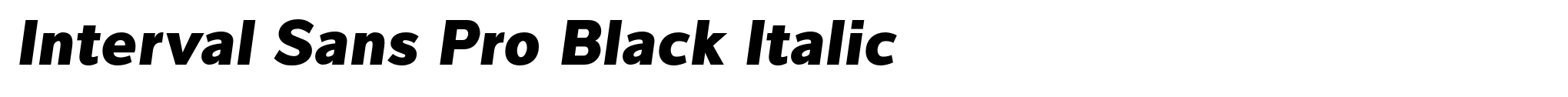 Interval Sans Pro Black Italic image