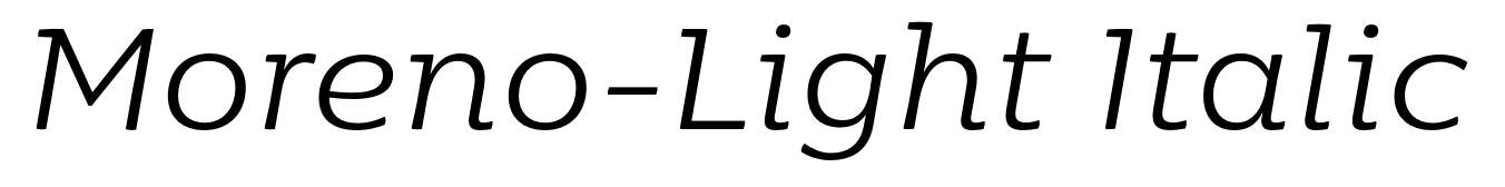 Moreno-Light Italic