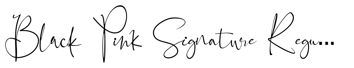 Black Pink Signature Font, Webfont & Desktop