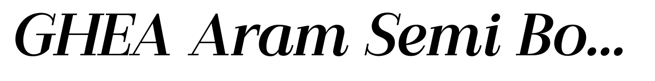 GHEA Aram Semi Bold Italic