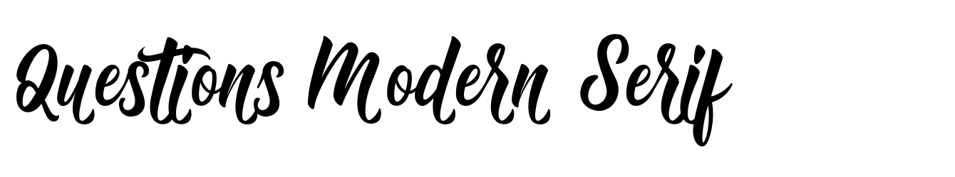 Questions Modern Serif