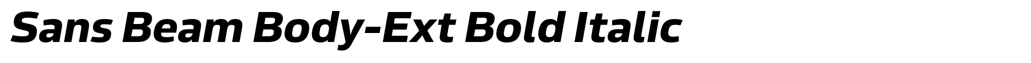 Sans Beam Body-Ext Bold Italic image