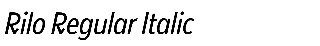 Rilo Regular Italic