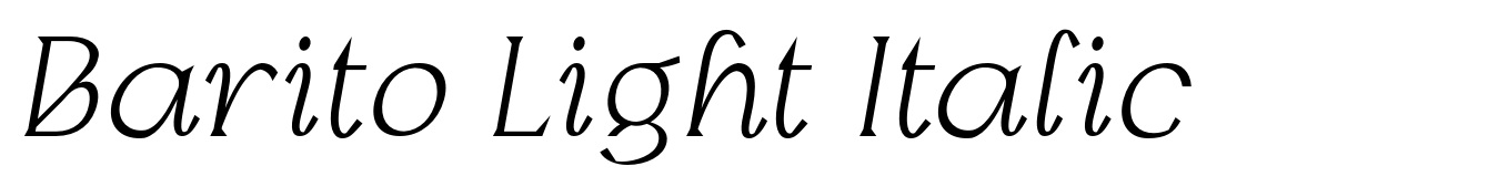 Barito Light Italic