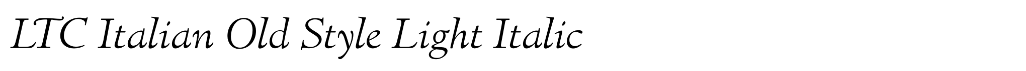 LTC Italian Old Style Light Italic image