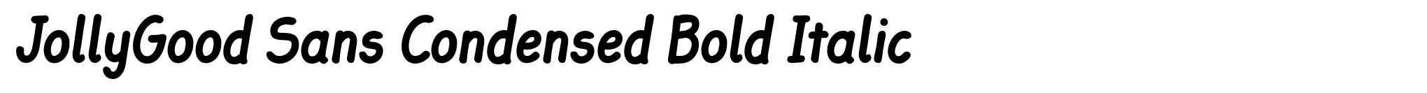 JollyGood Sans Condensed Bold Italic image