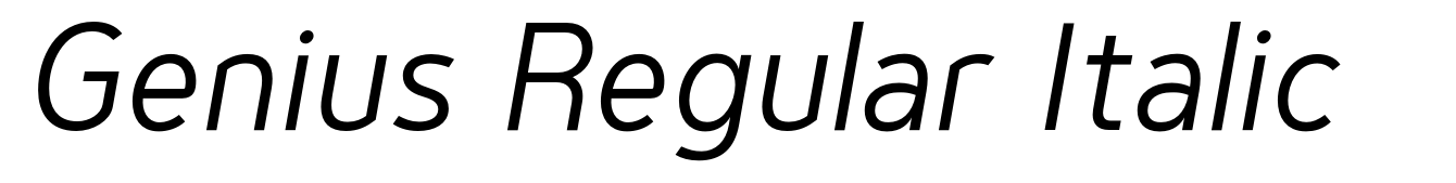 Genius Regular Italic