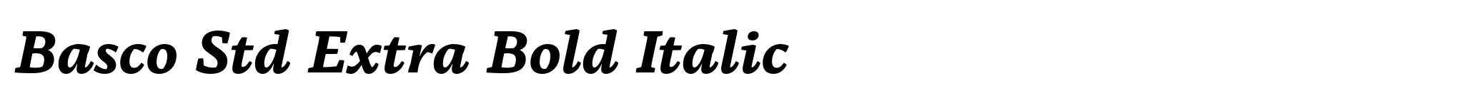 Basco Std Extra Bold Italic image
