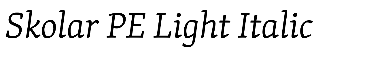 Skolar PE Light Italic